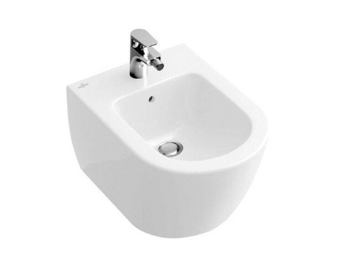 Биде подвесное Villeroy & Boch Subway 2.0 375x565x280 мм Альпийский белый 54000001