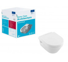 Унитаз подвесной Villeroy & Boch Architectura CeramicPlus 370х530х330 мм альпийский белый 5684HRR1