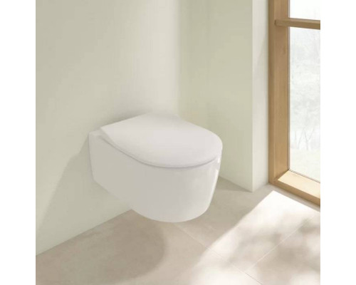 Унитаз подвесной Villeroy & Boch Avento безободковый с сиденьем SlimSeat микролифт 5656RS01