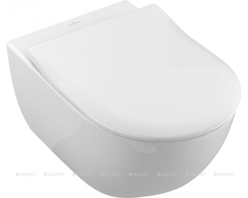 Унитаз подвесной Villeroy & Boch Subway 2.0 с сиденьем, инсталляцией и белой клавишей 5614R201/92246100/92249068