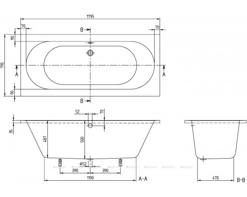 Ванна акриловая Villeroy & Boch O.Novo 180x80 см UBA180CAS2V-01