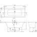 Ванна квариловая Villeroy & Boch Subway 3.0 170x75 см комплект с ножками и сливом-переливом UBQ170SBW2DV-01