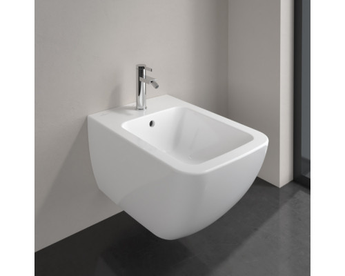 Биде подвесное Villeroy & Boch Subway 2.0 37.5х56х28.5 см CeramicPlus альпийский белый 441100R1