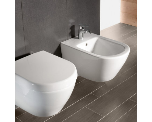 Биде подвесное Villeroy & Boch Subway 2.0 37х56.5х28 см CeramicPlus альпийский белый 540000R1