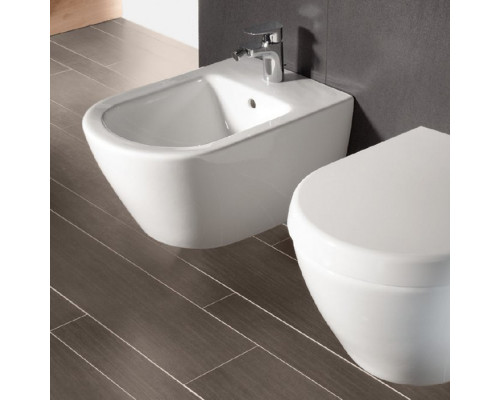 Биде подвесное Villeroy & Boch Subway 2.0 37х56.5х28 см CeramicPlus альпийский белый 540000R1