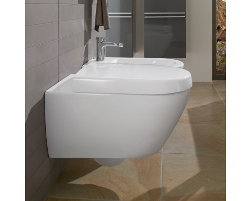 Биде подвесное Villeroy & Boch Subway 2.0 37х56.5х28 см CeramicPlus альпийский белый 540000R1