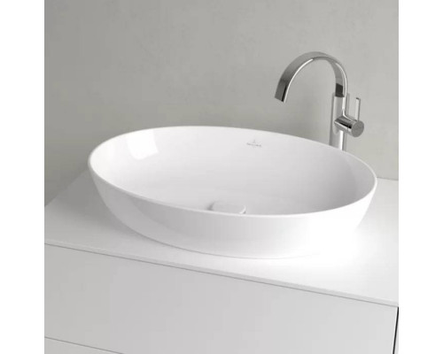 Раковина накладная Villeroy & Boch Artis 61х41 см TitanCeram альпийский белый 41986101