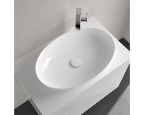 Раковина накладная Villeroy & Boch Artis 61х41 см TitanCeram альпийский белый 41986101