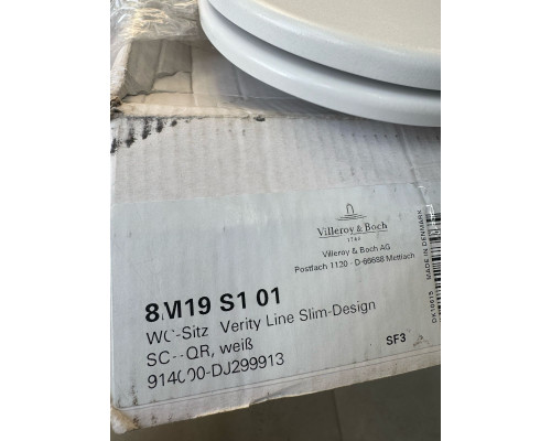 Сиденье для унитаза, Villeroy Boch, Verity Line, шг 375-560, цвет-альпийский белый ( Поврежденный)