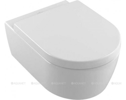 Унитаз подвесной Villeroy & Boch Avento 370x530 мм CeramicPlus с сиденьем 5656HRR1