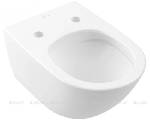 Унитаз подвесной Villeroy & Boch Antao 370x560 мм CeramicPlus Альпийский белый 4674T0R1