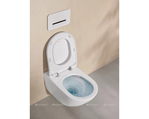 Унитаз подвесной Villeroy & Boch Antao 370x560 мм CeramicPlus Альпийский белый 4674T0R1