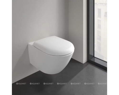Унитаз подвесной Villeroy & Boch Antao 370x560 мм CeramicPlus Альпийский белый 4674T0R1