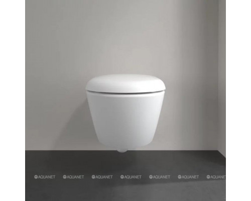 Унитаз подвесной Villeroy & Boch Antao 370x560 мм CeramicPlus Альпийский белый 4674T0R1