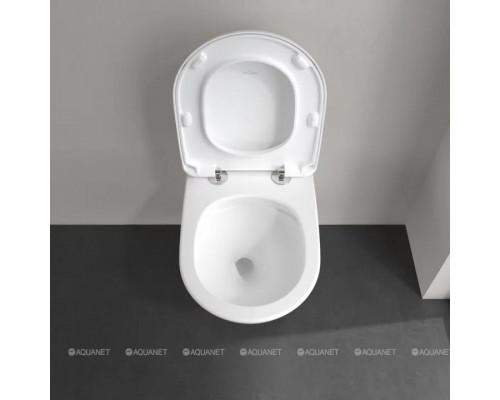 Унитаз подвесной Villeroy & Boch Antao 370x560 мм CeramicPlus Альпийский белый 4674T0R1
