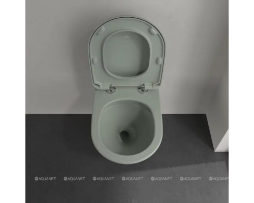 Унитаз подвесной Villeroy & Boch Antao 370x560 мм CeramicPlus цвет Morning Green 4674T0R8