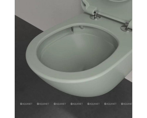 Унитаз подвесной Villeroy & Boch Antao 370x560 мм CeramicPlus цвет Morning Green 4674T0R8