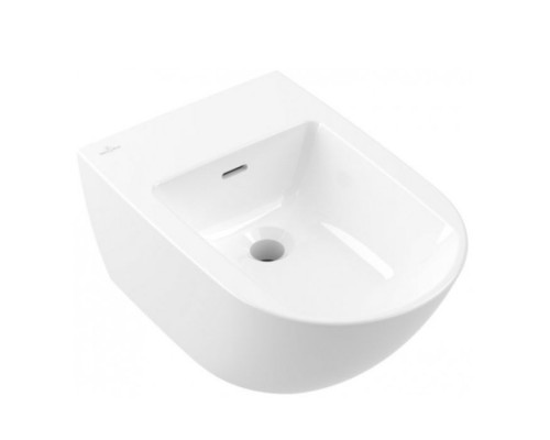 Биде подвесное Villeroy & Boch Subway 3.0 37.5х56 см, 1 отверстие, CeramicPlus, альпийский белый 447000R1