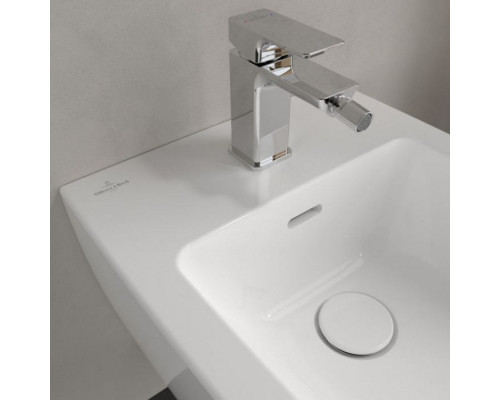 Биде подвесное Villeroy & Boch Subway 3.0 37.5х56 см, 1 отверстие, CeramicPlus, альпийский белый 447000R1