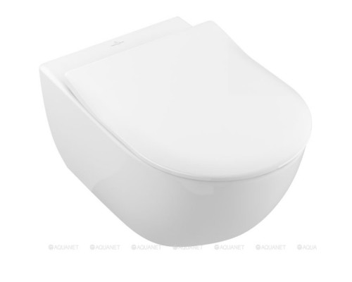 Унитаз подвесной Villeroy & Boch Subway 2.0 370x560 мм CeramicPlus без сиденья 5614R0R1