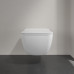 Унитаз подвесной Villeroy & Boch Venticello безободковый с сиденьем SlimSeat Line микролифт CeramicPlus 4611RLR1