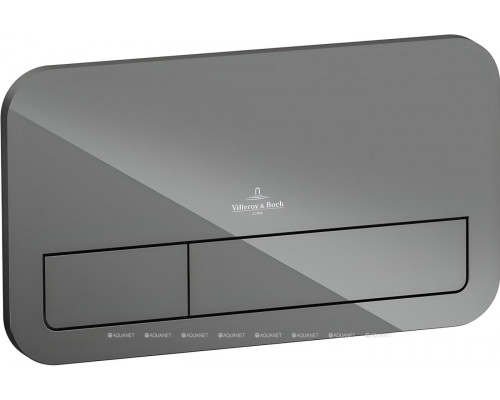 Клавиша смыва Villeroy & Boch ViConnect Glass Glossy Grey стекло 922400RA