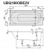 Ванна квариловая Villeroy & Boch Oberon Solo 180x80 см с ножками белая UBQ180OBE2V-01