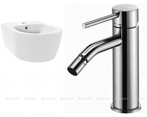 Комплект биде подвесное Villeroy & Boch Avento 54050001 со смесителем Paffoni Light LIG131CR хром
