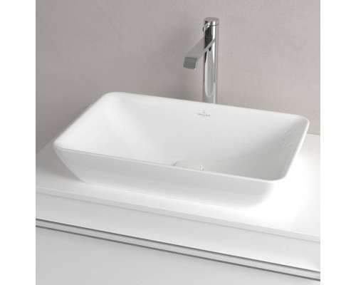 Раковина накладная Villeroy & Boch Venticello 550х360 мм CeramicPlus 411355R1