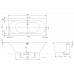 Ванна квариловая Villeroy & Boch Oberon 2.0 180x80 см комплект с ножками и сливом-переливом UBQ180OBR2DV-01