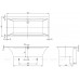 Ванна квариловая Villeroy & Boch Squaro Edge 12 190x90 см комплект с ножками и сливом-переливом UBQ190SQE2DV-01